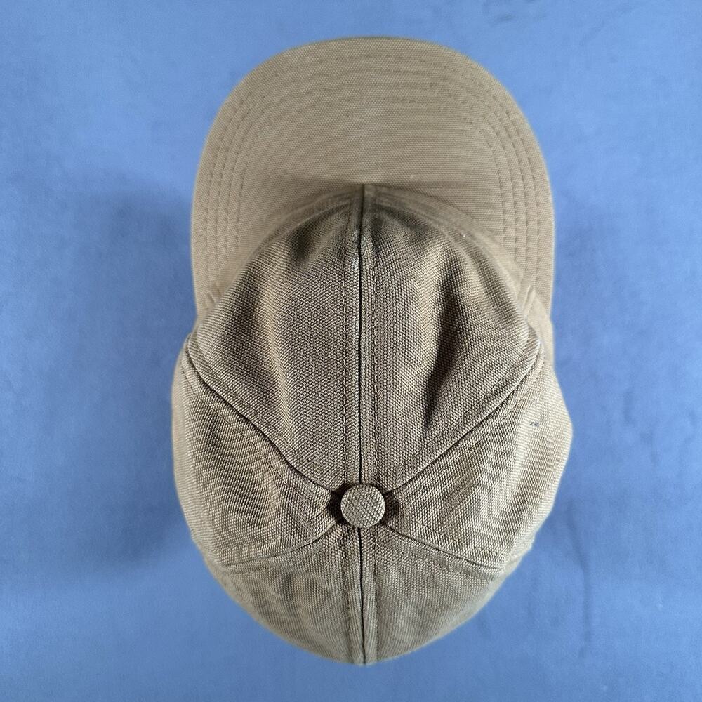 Vintage Duck Canvas Winter Ear Flap Hunting Hat Cap Brown Quilted Lined USA L - Picture 5 of 7
